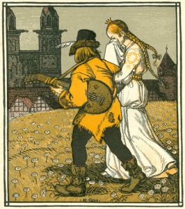 König Drosselbart (Illustration, um 1900)