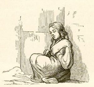 Das kleine Mädchen mit den Schwefelhölzern. Illustration von Vilhelm Petersen und Lorenz Frølich