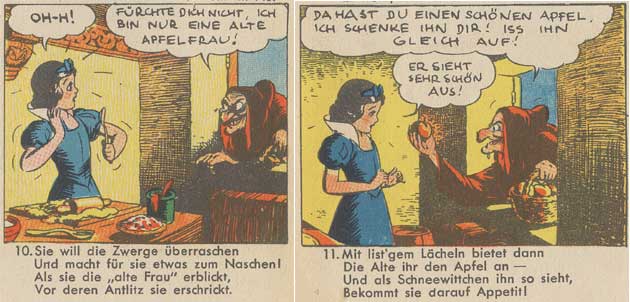 Schneewittchen und die sieben Zwerge: Diese Bilder erscheinen im Kiebitz-Heft Nr. 1/1939 / Quelle: Peter Lukasch