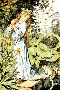 Der Froschkönig (1893) von Paul Meyerheim / Quelle: Grimm-Bilder Wiki