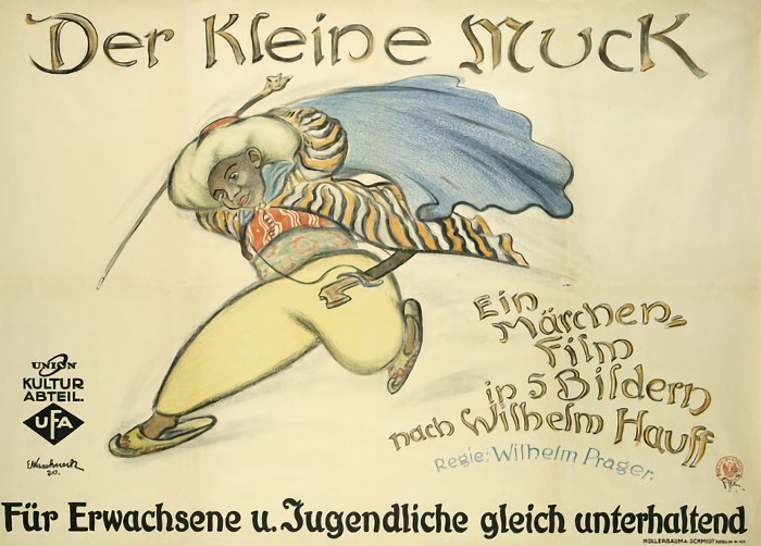 Der kleine Muck (1921): Ein gemaltes Kinoplakat bewirbt den Märchenfilm / Quelle: Universum-Film AG (Ufa)