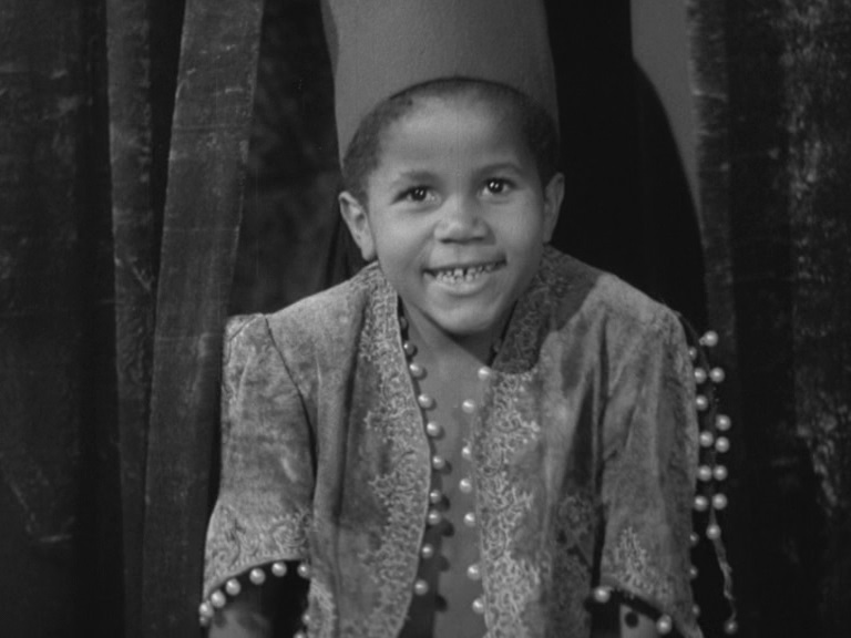 Die goldene Gans (1953): Der Kinderschauspieler William Schwar[t]z als „schwarzer kleiner Diener“ / Quelle: Icestorm