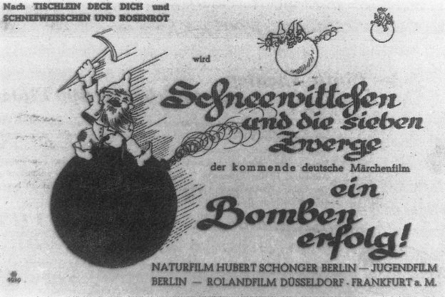 Werbeanzeige "Schneewittchen und die sieben Zwerge" (D 1939) / © Jugendfilm-Verleih